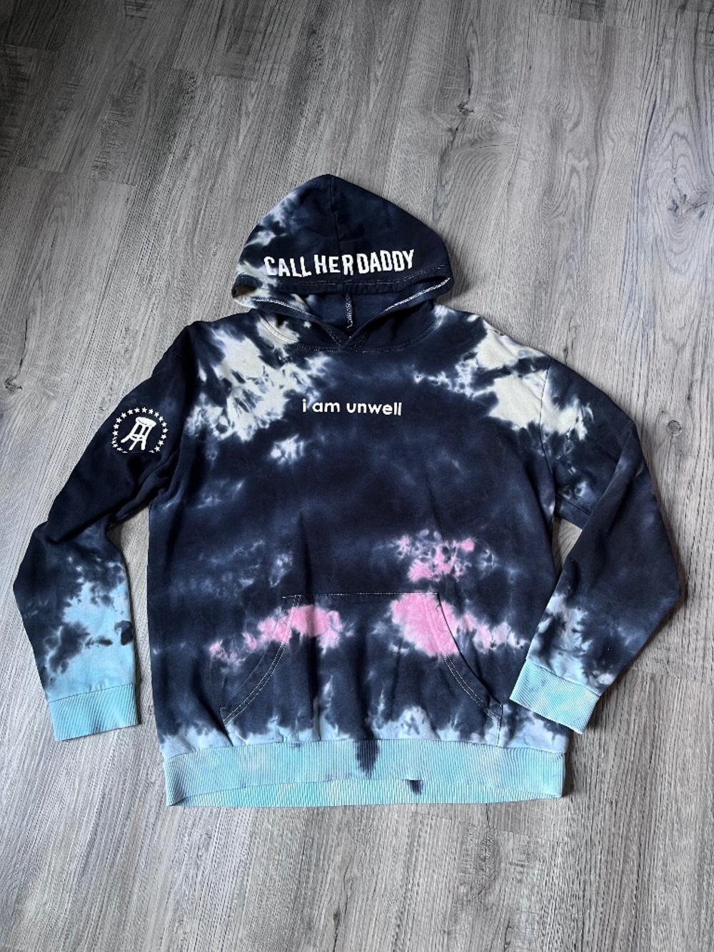 Barstool Sports hoodie womens medium call her daddy i am unwell tie dye